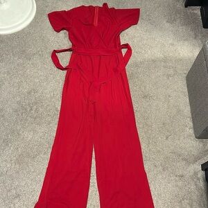 Red jumpsuit
